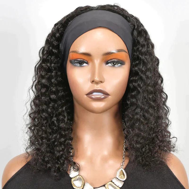Bandeau Perruque Cheveux Humains Brésiliens Bouclé 200% Densité - SHINE HAIR