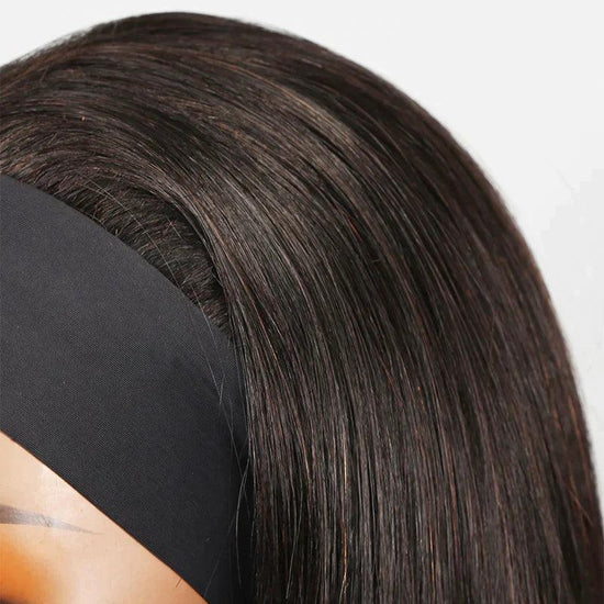 Bandeau Perruque Cheveux Humains Brésiliens Straight 200% Densité - SHINE HAIR