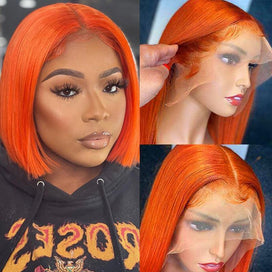 Bob Wig Color #350 straight 13x4 lace frontal