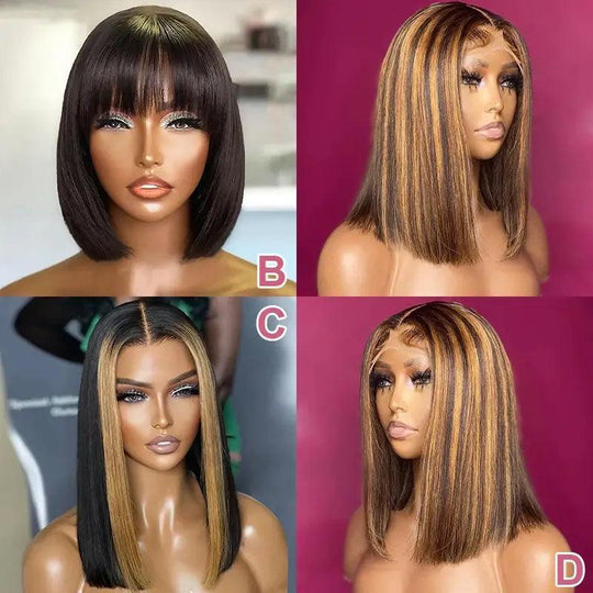 Bob perruques mélange promotionnel cheveux humains - SHINE HAIR