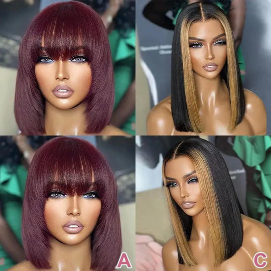 Bob perruques mélange promotionnel cheveux humains - SHINE HAIR