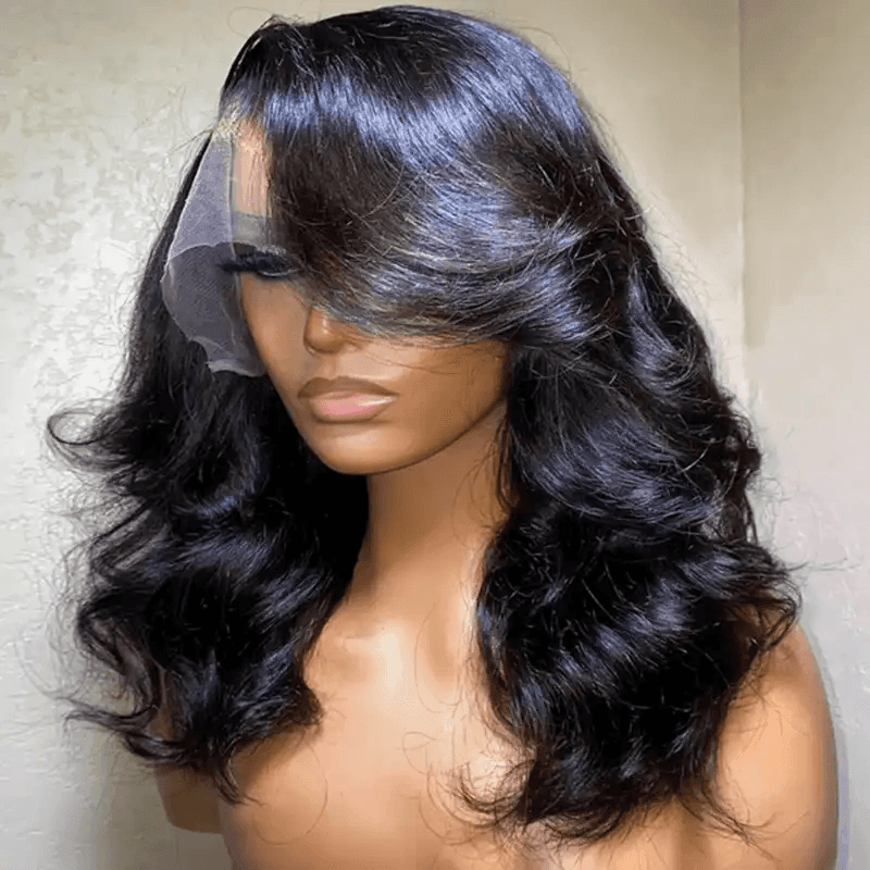 Body wave Bob Perruque Lace Frontale humain cheveux 200% Densité - SHINE HAIR