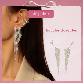 𝐅𝐫𝐞𝐞 Boucles D'oreilles En Diamant À La Mode Et Polyvalentes