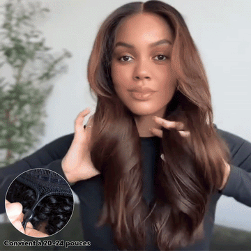 Véritable Qualité Salon Glueless Couleur Highlight 13x4 Perruque Sans Colle Ondulé 250% Densité