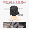 𝐏𝐫𝐞̂𝐭 𝐞𝐧 𝟐𝟒𝐡⚡Perruque Léger Résistante Glueless Noir Perruque Coupe Pixie Eau Ondulée