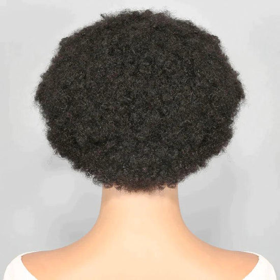 Court Marron Bandeau Perruque Cheveux Humains Brésiliens Bouclé 200% Densité - SHINE HAIR