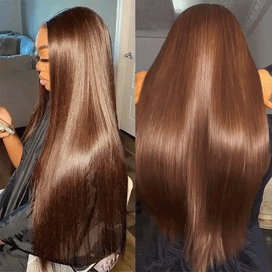Texture Parfaite Glueless 13x4 Perruque Sans Colle Couleur Brun Chocolat Straight Cheveux Humains
