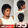 𝐏𝐫𝐞̂𝐭 𝐞𝐧 𝟐𝟒𝐡⚡Maturité Bob Coupe Pixie Avec Ondulation De L'eau  Perruque Sans Colle