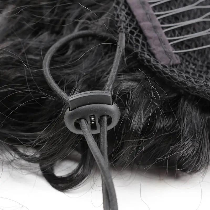 Extension avec cordon serrage Queue cheval bouclée et ondulée - SHINE HAIR