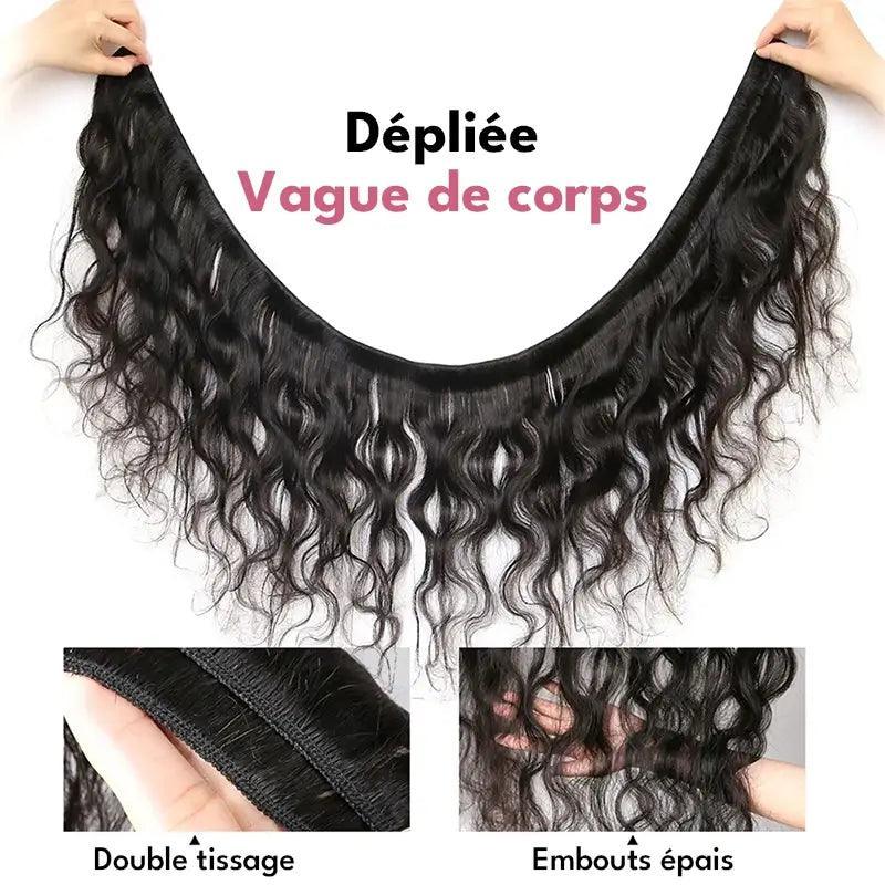 Extensions cheveux humains faisceau onde corporelle - SHINE HAIR