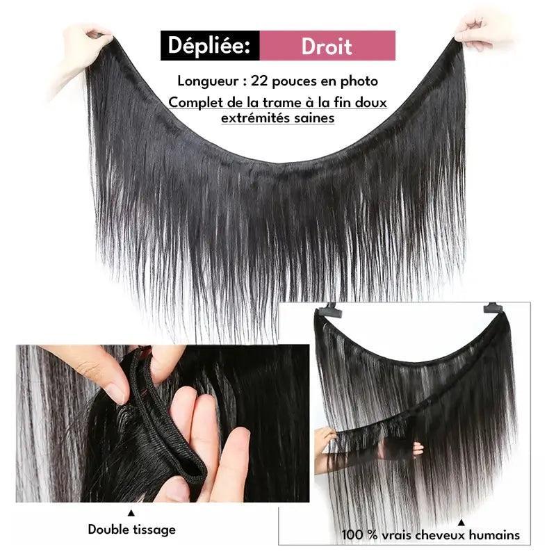 Extensions cheveux humains faisceaux droits - SHINE HAIR