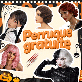 𝓗𝓪𝓵𝓵𝓸𝔀𝓮𝓮𝓷🎃𝐅𝐫𝐞𝐞 𝐖𝐢𝐠 Cheveux Synthétiques Au Hasard（Pour Séries Spécifiques）