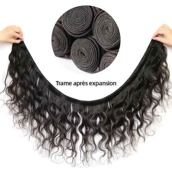 Faisceaux onde corporelle avec fermeture extensions cheveux humains - SHINE HAIR