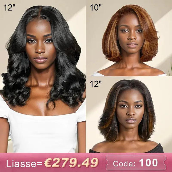 Fête La Reine Uniquement 7x5/13x4 Glueless Bob Liasse Perruques Sans Colle €100 Réduction - SHINE HAIR