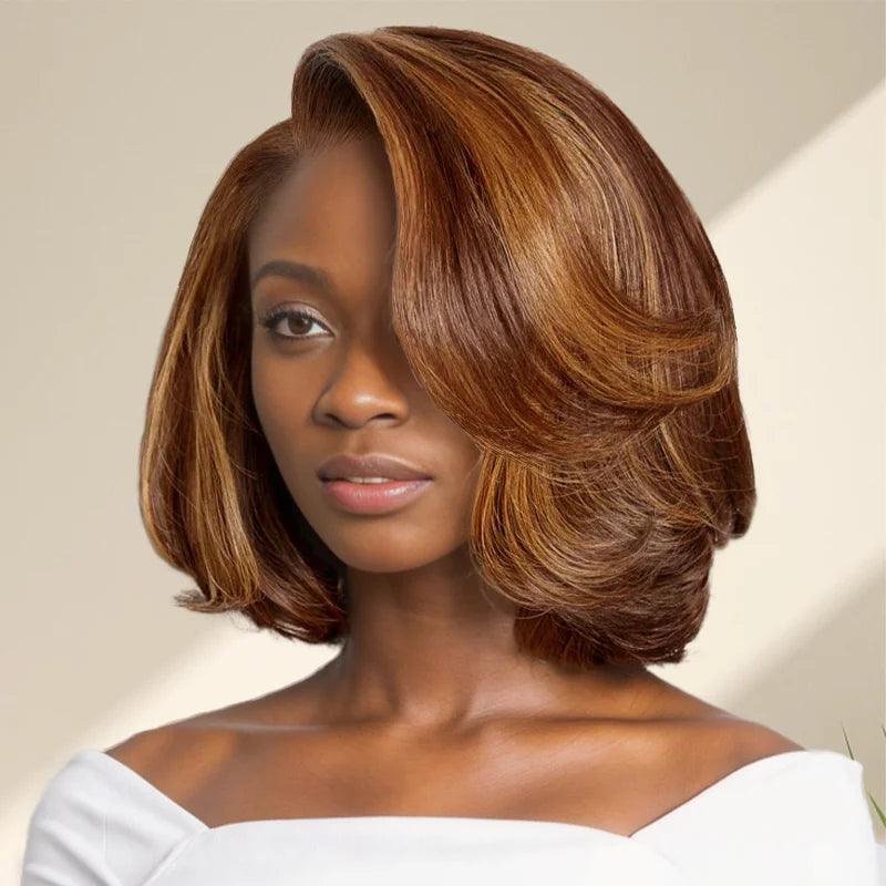 Fête La Reine Uniquement 7x5/13x4 Glueless Bob Liasse Perruques Sans Colle €100 Réduction - SHINE HAIR