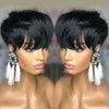 Glueless 3 Couleurs Pixie Perruque Court Naturel Perruque Sans Colle - SHINE HAIR