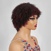 Glueless Afro Surlignage Rouge Kinky Curly Courte Bob Perruque Pixie Sans Colle - SHINE HAIR