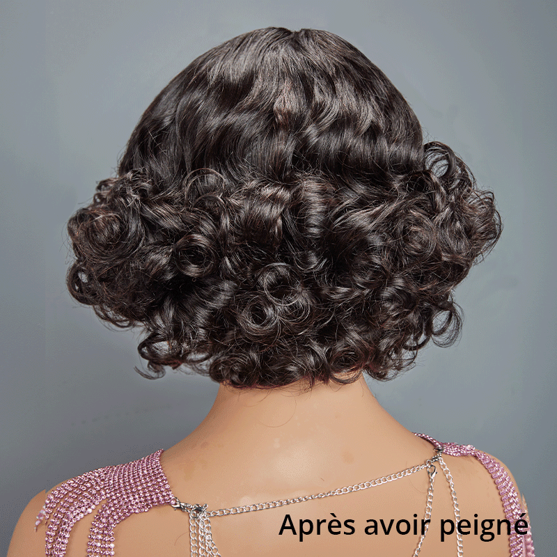 Glueless Faux Cuir Chevelu Bob Perruque Sans Colle Rose Bouclé 3s Wear Go - SHINE HAIR