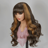 Glueless Marron Highlight Perruque Sans Colle à Frange Brésilien Body Wave - SHINE HAIR