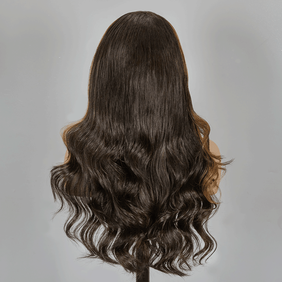 Glueless Marron Highlight Perruque Sans Colle à Frange Brésilien Body Wave - SHINE HAIR