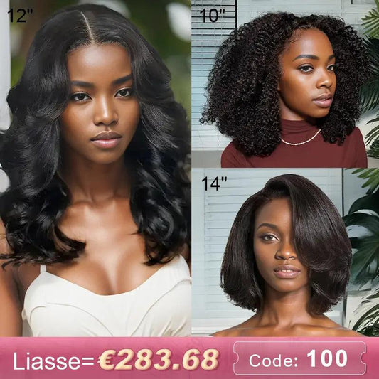 Glueless Offre Groupée La Fête La Reine 7x5 Perruques Sans Colle €100 Réduction - SHINE HAIR