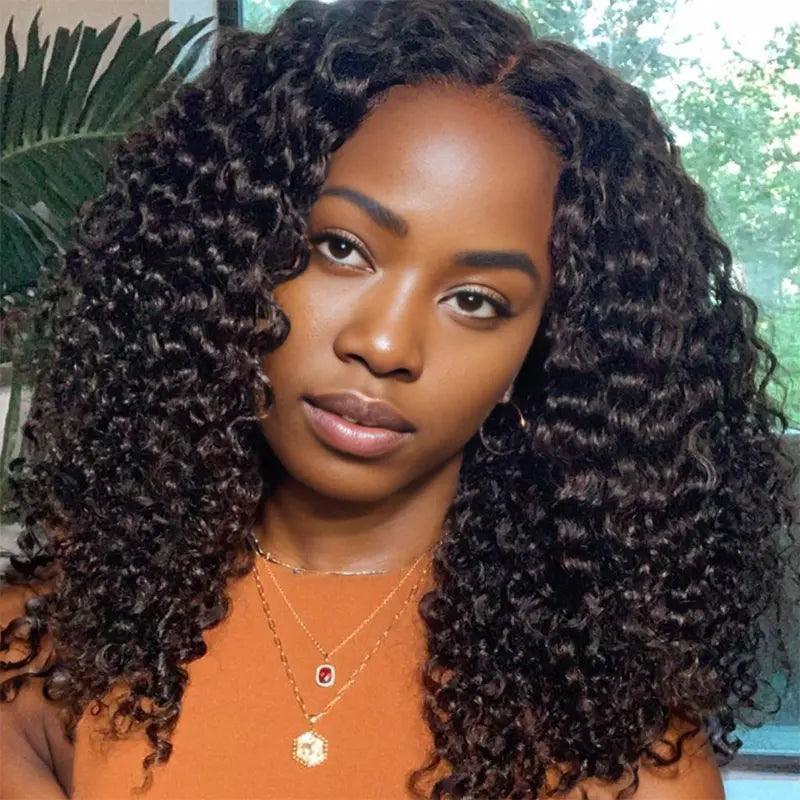 Les Plus Chauds 7x5 13x4 Glueless Bob Kinky Curly Perruque Sans Colle - SHINE HAIR