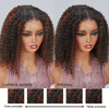 Nouveau 9x6 Glueless Marron Highlight Kinky Curly Bob Perruque Sans Colle - SHINE HAIR