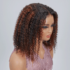 Nouveau 9x6 Glueless Marron Highlight Kinky Curly Bob Perruque Sans Colle - SHINE HAIR