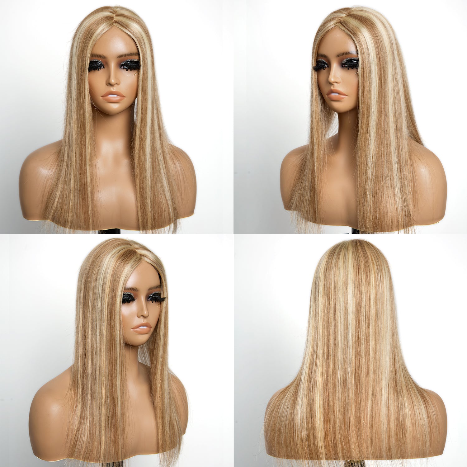 Postiche Top Piece Balayage 8/613 - Dentelle 5x5 - Coupe Dégradée Fluide Hair Topper (Non Perruque)