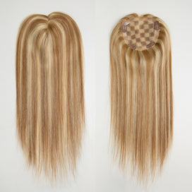 Postiche Top Piece Balayage 8/613 - Dentelle 5x5 - Coupe Dégradée Fluide Hair Topper (Non Perruque)