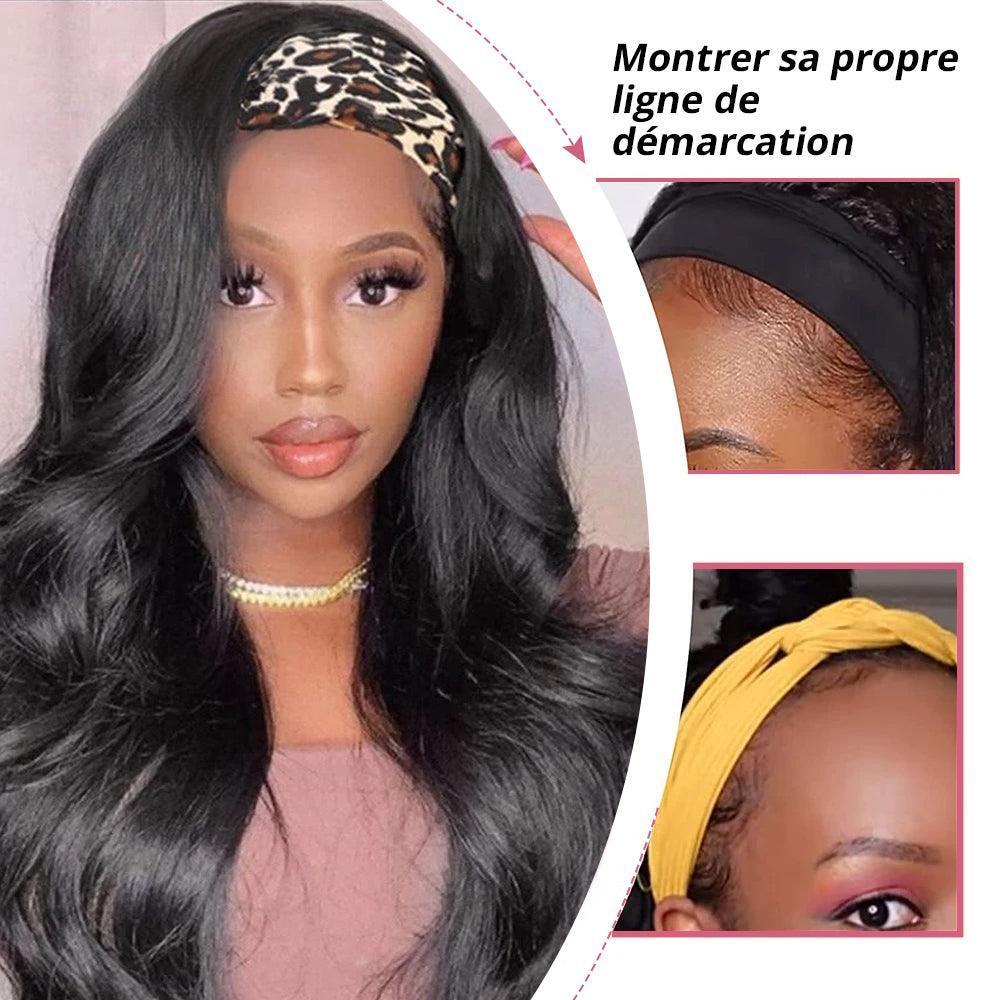 Perruque bandeau Body Wave Cheveux humains - SHINE HAIR