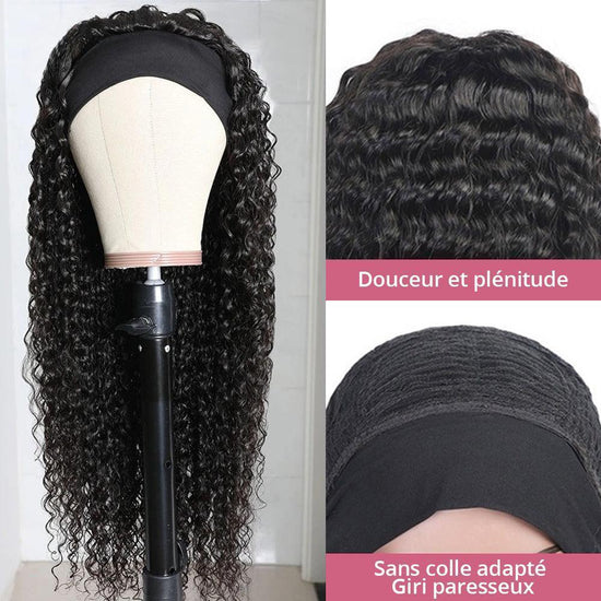 Perruque bandeau Bouclée Cheveux humains - SHINE HAIR