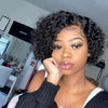 Pixie Cut Curly Court Bob Perruque Side Part - SHINE HAIR