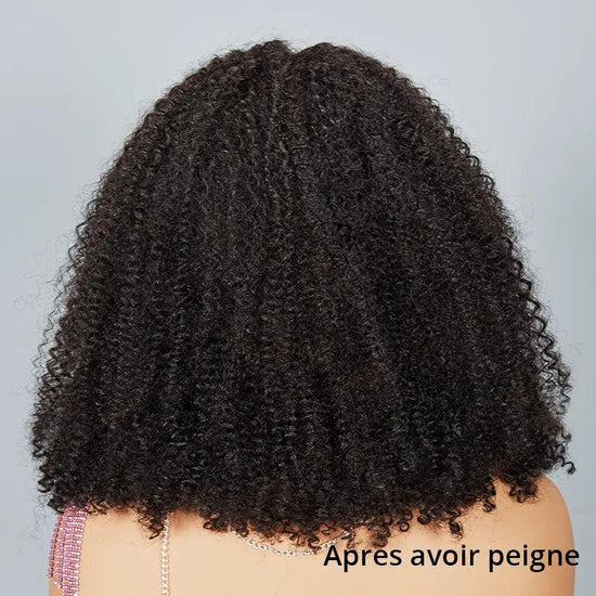 Populaire 7x5 13x4 Glueless Nœuds Pré-blanchis Kinky Curly Perruque Sans Colle - SHINE HAIR