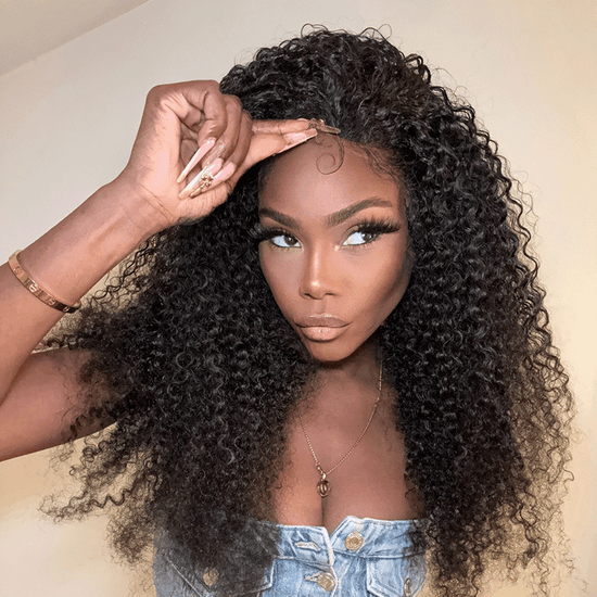 Rebondissement 7x5 13x4 Glueless Wear & Go Kinky Curly Perruque Sans Colle 250%Densité - SHINE HAIR