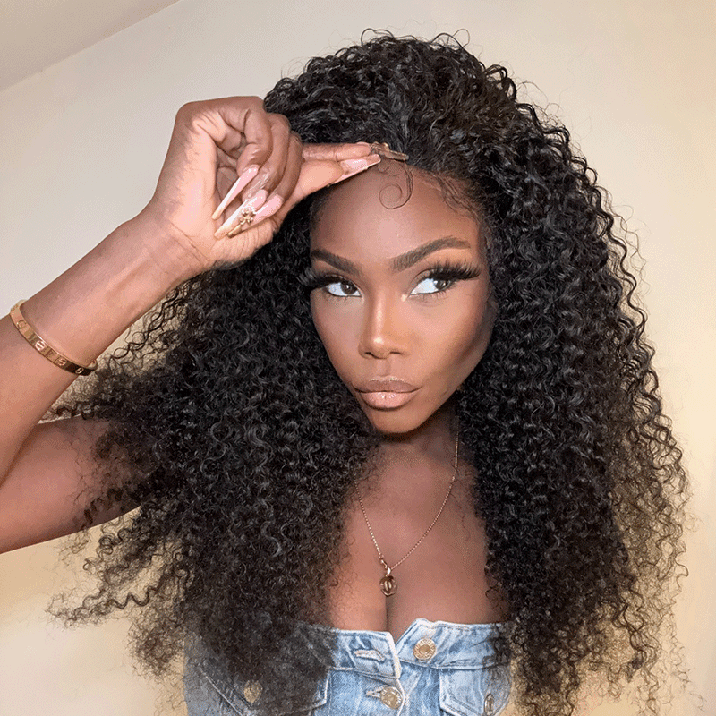 Rebondissement 7x5 13x4 Glueless Wear & Go Kinky Curly Perruque Sans Colle 250%Densité - SHINE HAIR