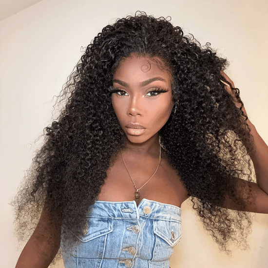 Rebondissement 7x5 13x4 Glueless Wear & Go Kinky Curly Perruque Sans Colle 250%Densité - SHINE HAIR
