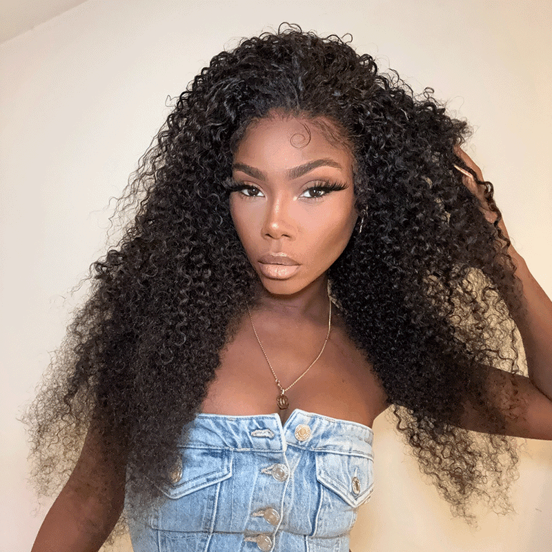 Rebondissement 7x5 13x4 Glueless Wear & Go Kinky Curly Perruque Sans Colle 250%Densité - SHINE HAIR