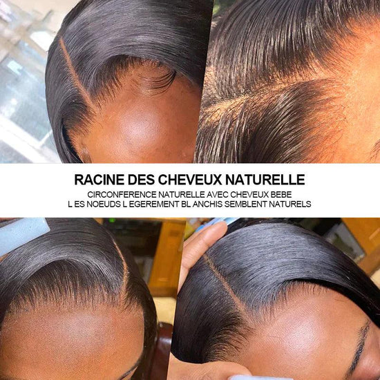 Straight Bob Perruque Lace Frontale Humain Cheveux Perruque 200% Densité - SHINE HAIR